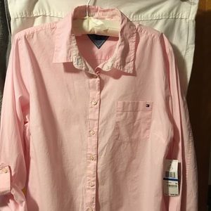 Tommy Hilfiger XL cotton button down blouse.